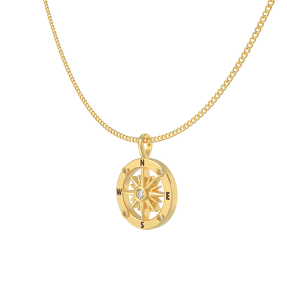 Compass Rose Pendant Necklace