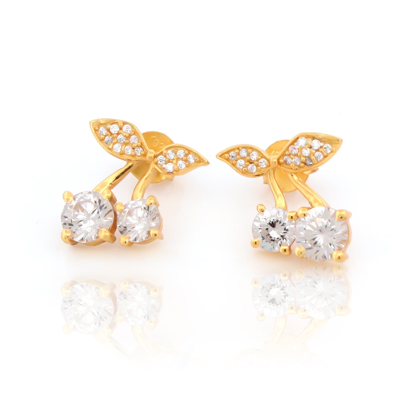 Crystal Cherry Drop Earrings