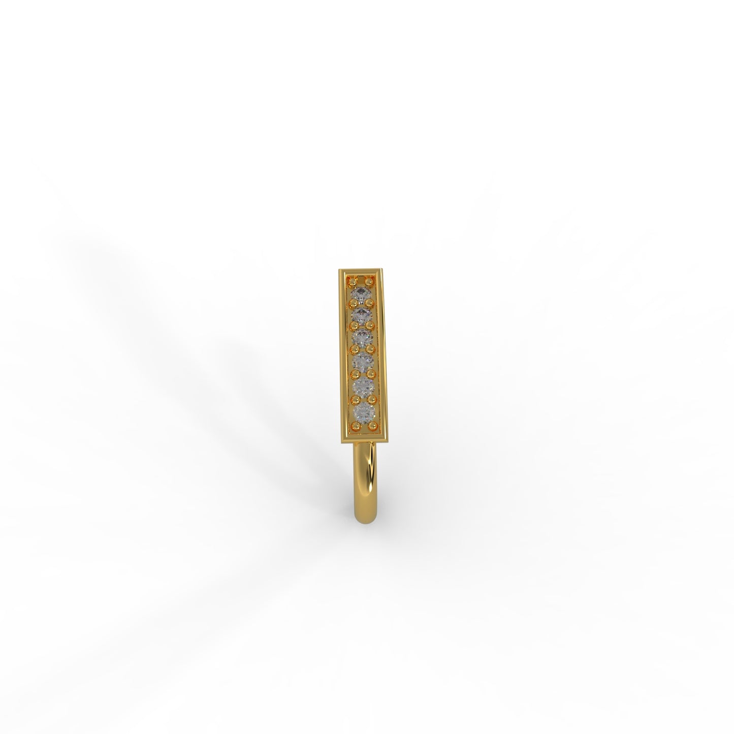 92.5 Silver Hasini zirconia stone Nosepin