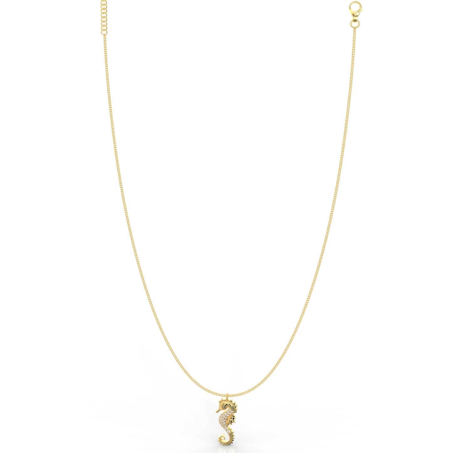 Silver Seahorse Pendant