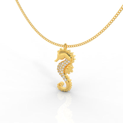Silver Seahorse Pendant
