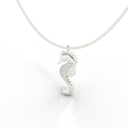 Silver Seahorse Pendant